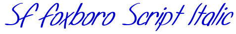 SF Foxboro Script Italic fonte